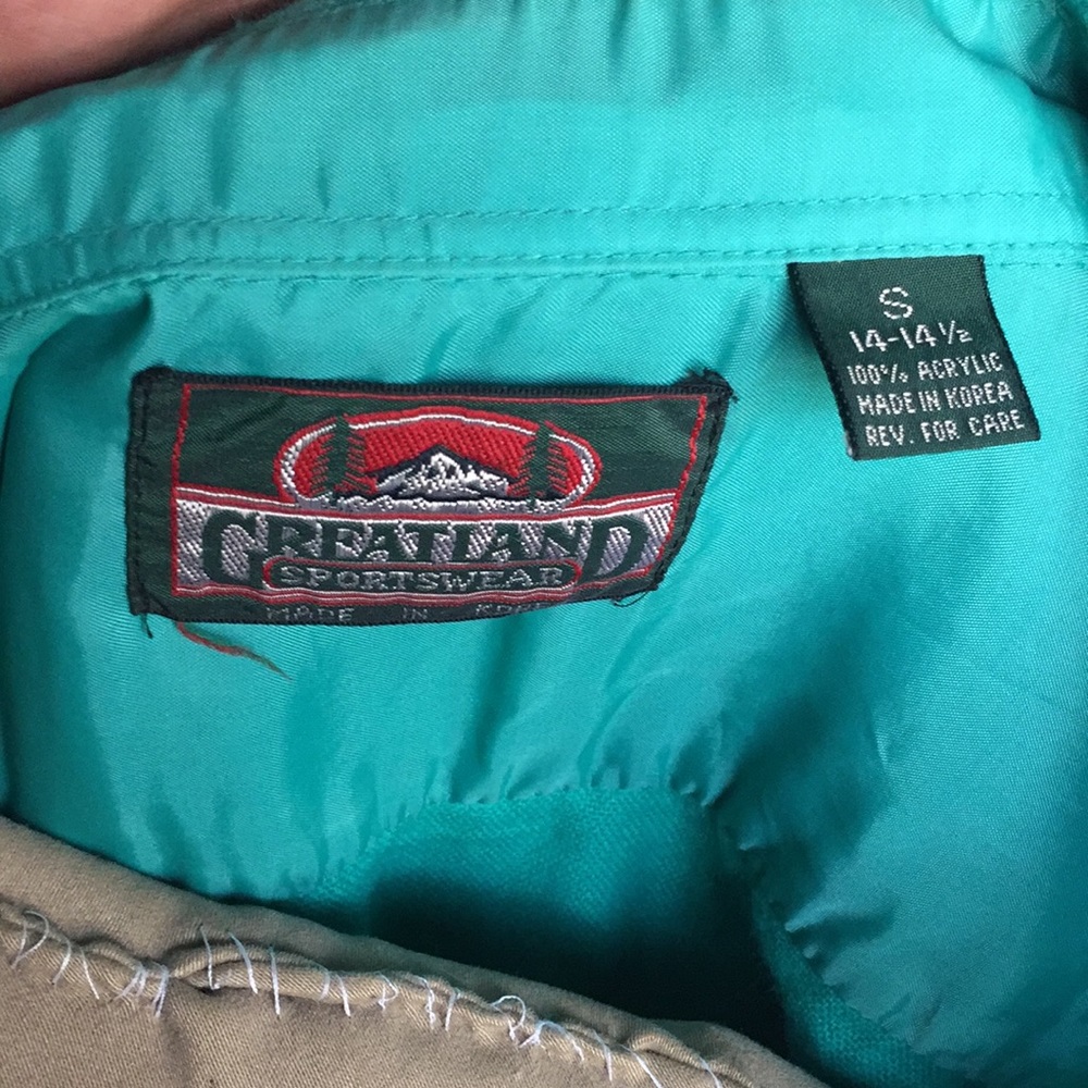 Mint/turquoise button down - Picture 3 of 4